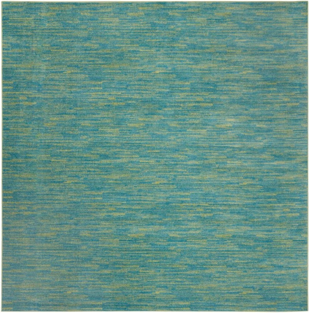9' Blue And Green Indoor Outdoor Area Rug — view 1