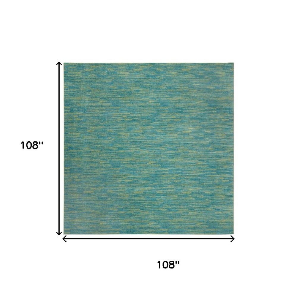 9' Blue And Green Indoor Outdoor Area Rug HomeRoots