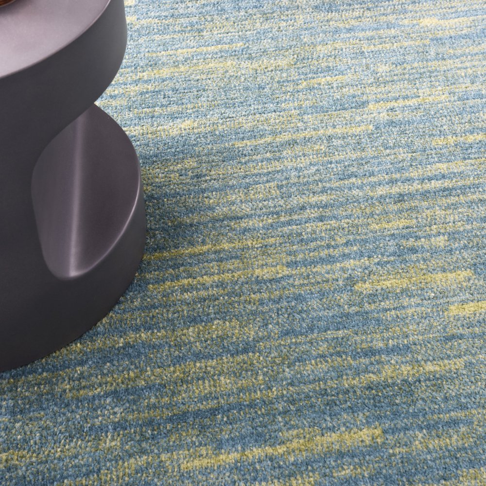 9' Blue And Green Indoor Outdoor Area Rug HomeRoots