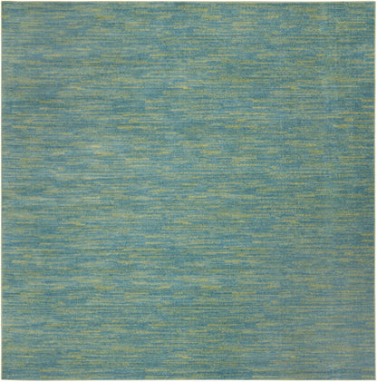 9' Blue And Green Indoor Outdoor Area Rug HomeRoots