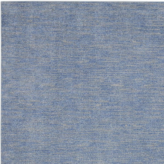 10' X 14' Blue And Gray Indoor Outdoor Area Rug