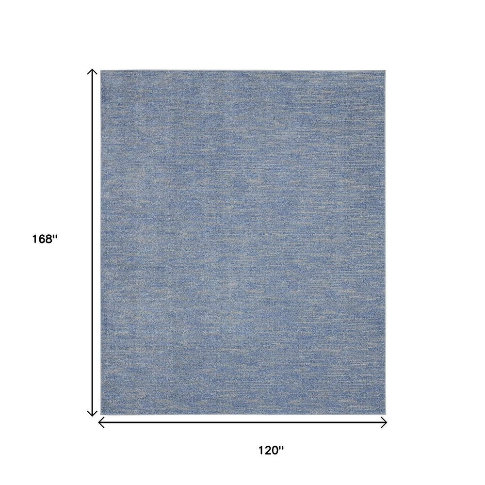 10' X 14' Blue And Gray Indoor Outdoor Area Rug HomeRoots