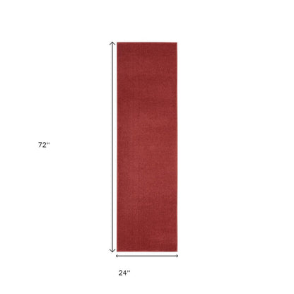 6' Brick Red Indoor Outdoor Runner Rug HomeRoots