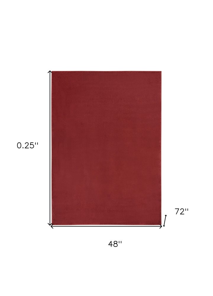 4' X 6' Brick Red Stain Resistant Indoor Outdoor Area Rug HomeRoots