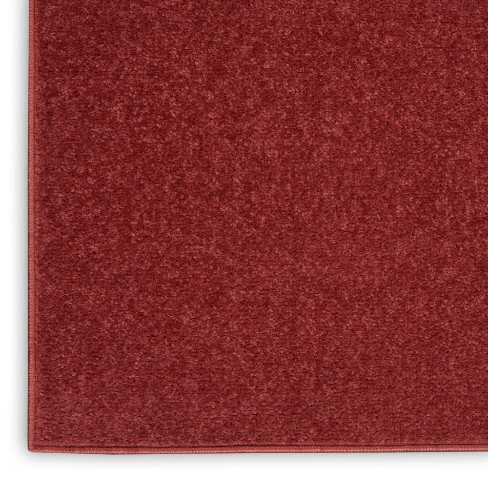 4' X 6' Brick Red Stain Resistant Indoor Outdoor Area Rug HomeRoots