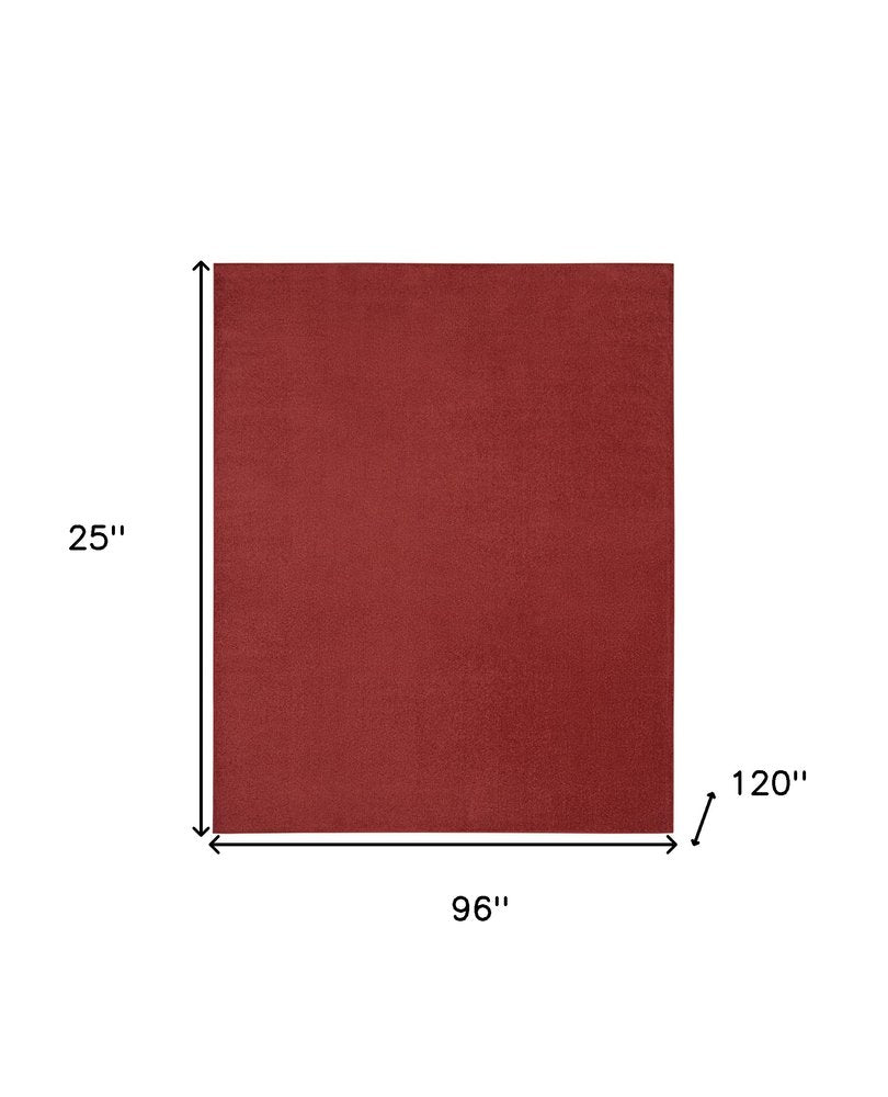 8' X 10' Brick Red Stain Resistant Indoor Outdoor Area Rug — view 1