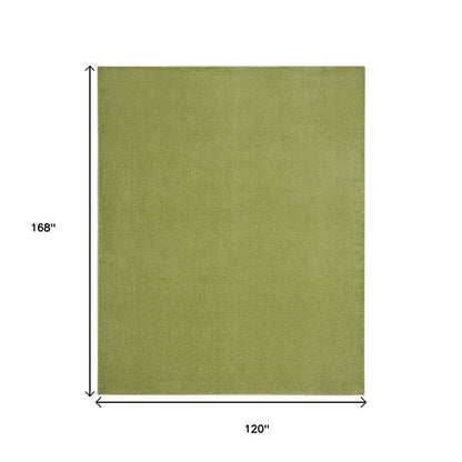 10' X 14' Green Indoor Outdoor Area Rug