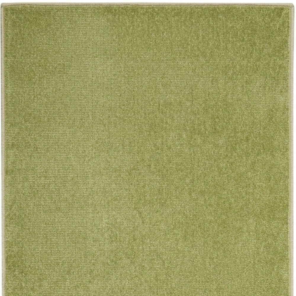 10' Green Indoor Outdoor Runner Rug — view 1