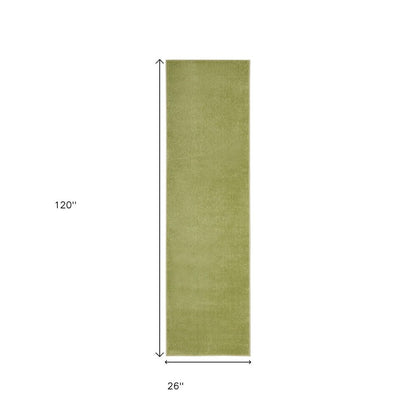 10' Green Indoor Outdoor Runner Rug HomeRoots