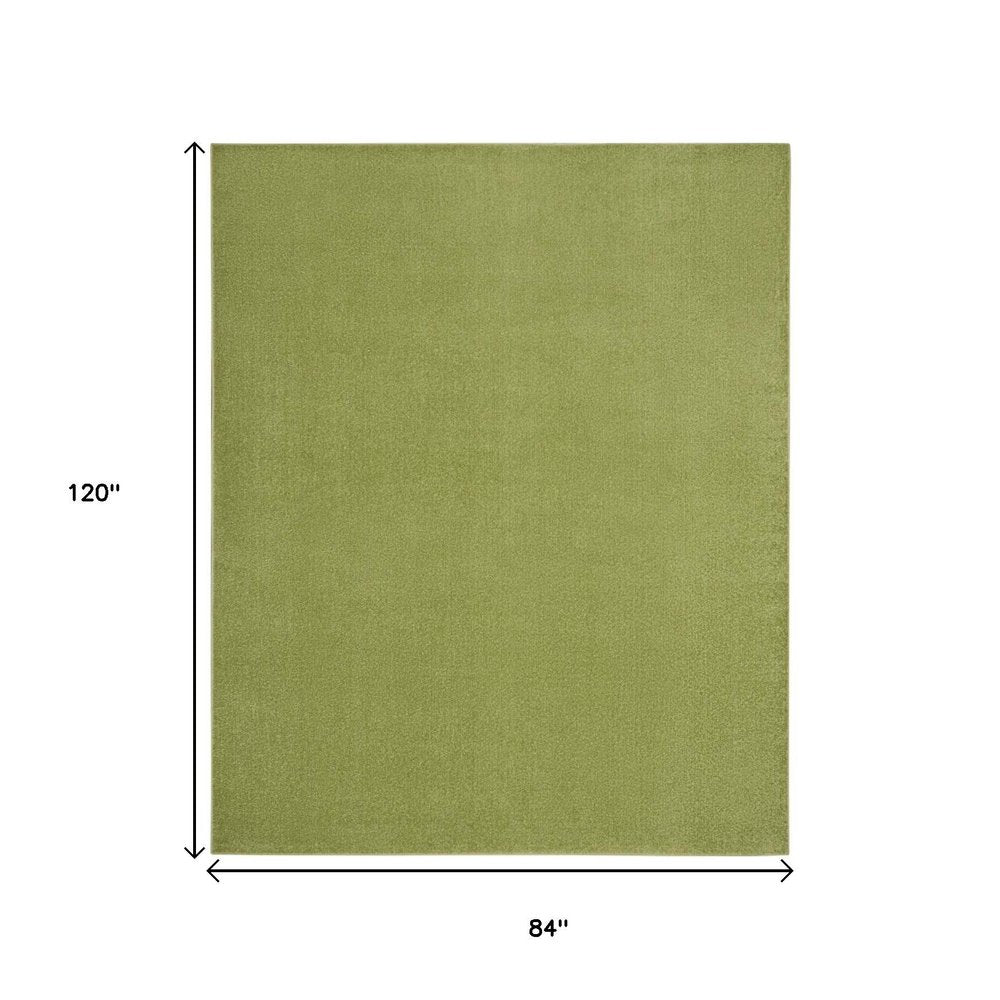 7' X 10' Green Indoor Outdoor Area Rug HomeRoots