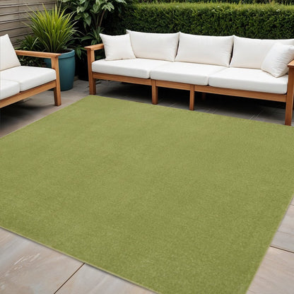 9' Green Square Indoor Outdoor Area Rug