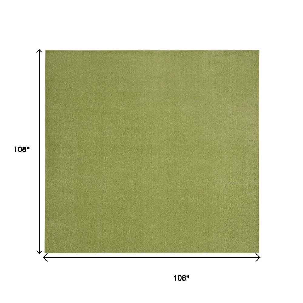9' Green Square Indoor Outdoor Area Rug — view 4