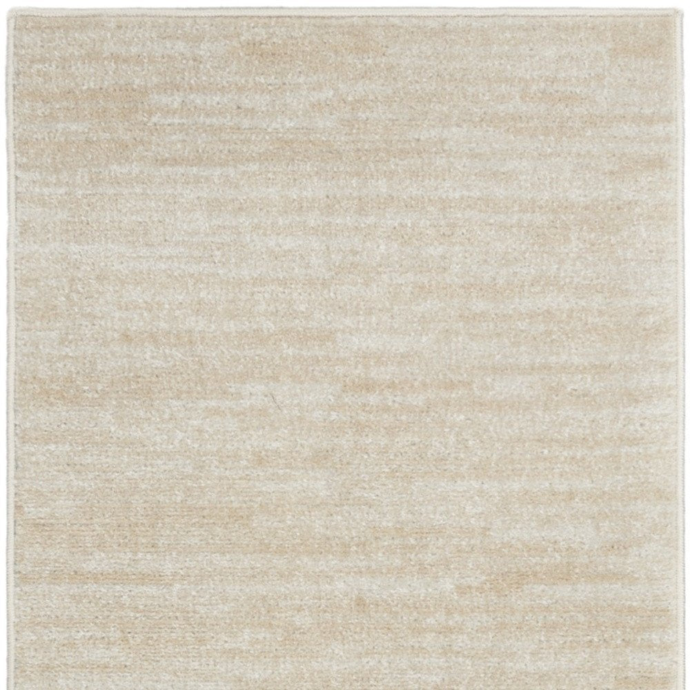 2' X 10' Ivory And Beige Non Skid Indoor Outdoor Runner Rug HomeRoots