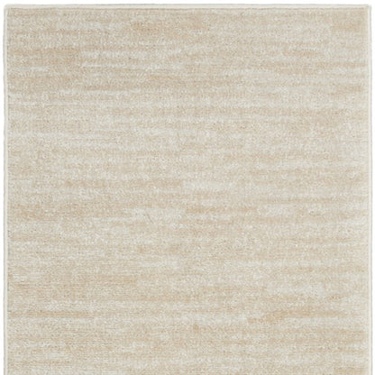 2' X 10' Ivory And Beige Non Skid Indoor Outdoor Runner Rug HomeRoots