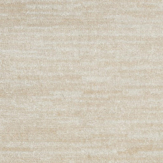8' Beige And Ivory Indoor Outdoor Runner Rug