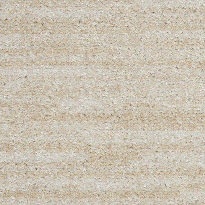 7' Beige And Ivory Square Indoor Outdoor Area Rug