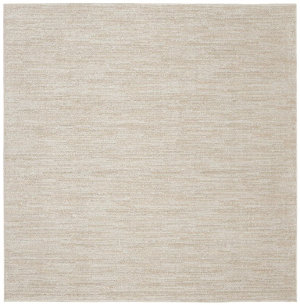 7' Beige And Ivory Square Indoor Outdoor Area Rug — view 8