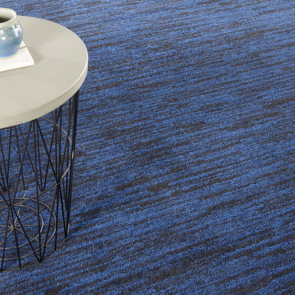 7' Midnight Blue Square Indoor Outdoor Area Rug HomeRoots