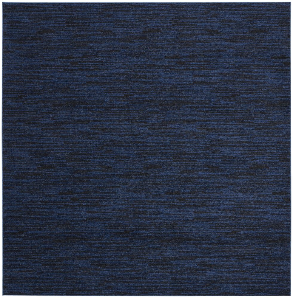 7' Midnight Blue Square Indoor Outdoor Area Rug HomeRoots