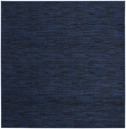 7' Midnight Blue Square Indoor Outdoor Area Rug HomeRoots
