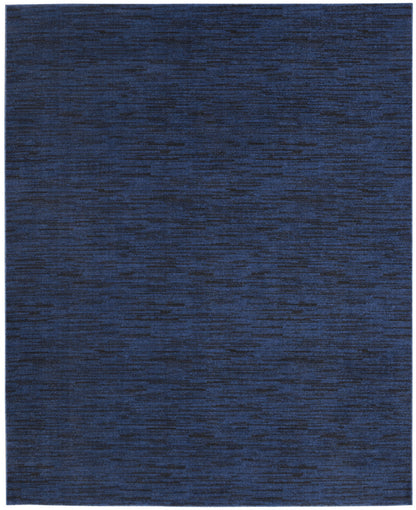 8' X 10' Midnight Blue Stain Resistant Indoor Outdoor Area Rug