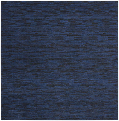 9' Midnight Blue Square Stain Resistant Indoor Outdoor Area Rug