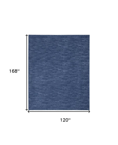 10' X 14' Blue Indoor Outdoor Area Rug HomeRoots