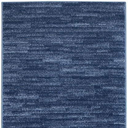 8' Blue Non Skid Indoor Outdoor Runner Rug HomeRoots