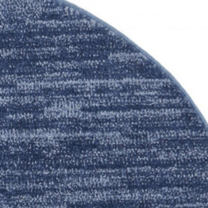 4' Blue Round Indoor Outdoor Area Rug HomeRoots