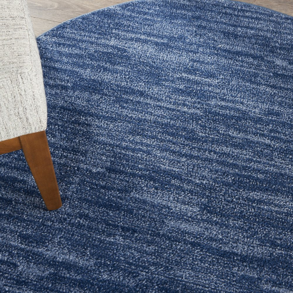 4' Blue Round Indoor Outdoor Area Rug HomeRoots