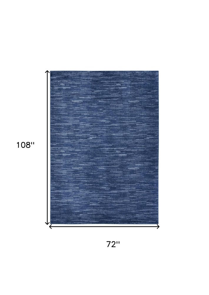 6' X 9' Blue Indoor Outdoor Area Rug — view 1