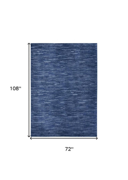 6' X 9' Blue Indoor Outdoor Area Rug