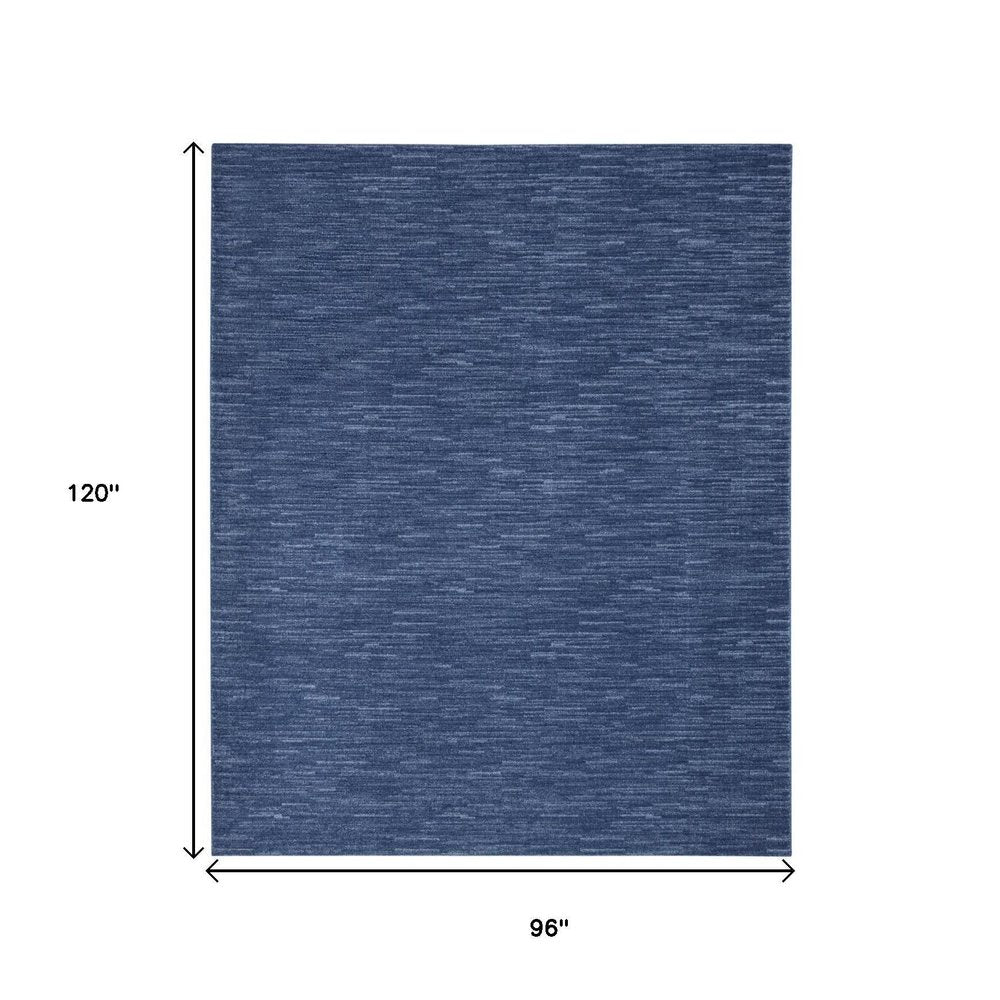 8' X 10' Blue Indoor Outdoor Area Rug — view 3