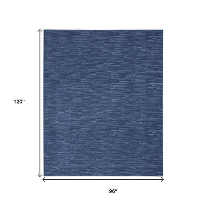 8' X 10' Blue Indoor Outdoor Area Rug HomeRoots