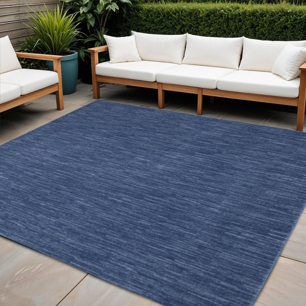 9' Blue Square Indoor Outdoor Area Rug — view 1