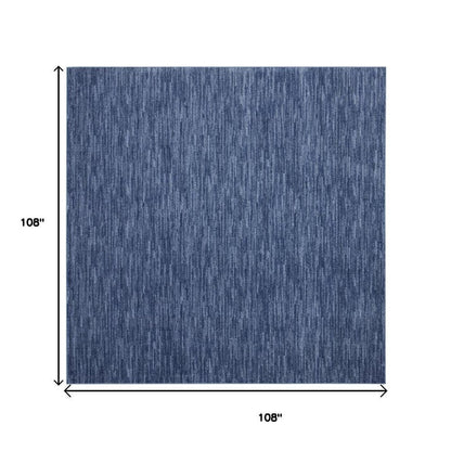 9' Blue Square Indoor Outdoor Area Rug HomeRoots