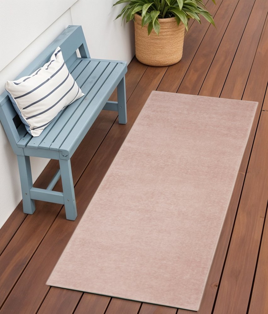 6' Pink Indoor Outdoor Runner Rug HomeRoots