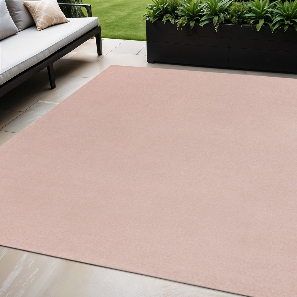 5' X 7' Pink Indoor Outdoor Area Rug — view 1