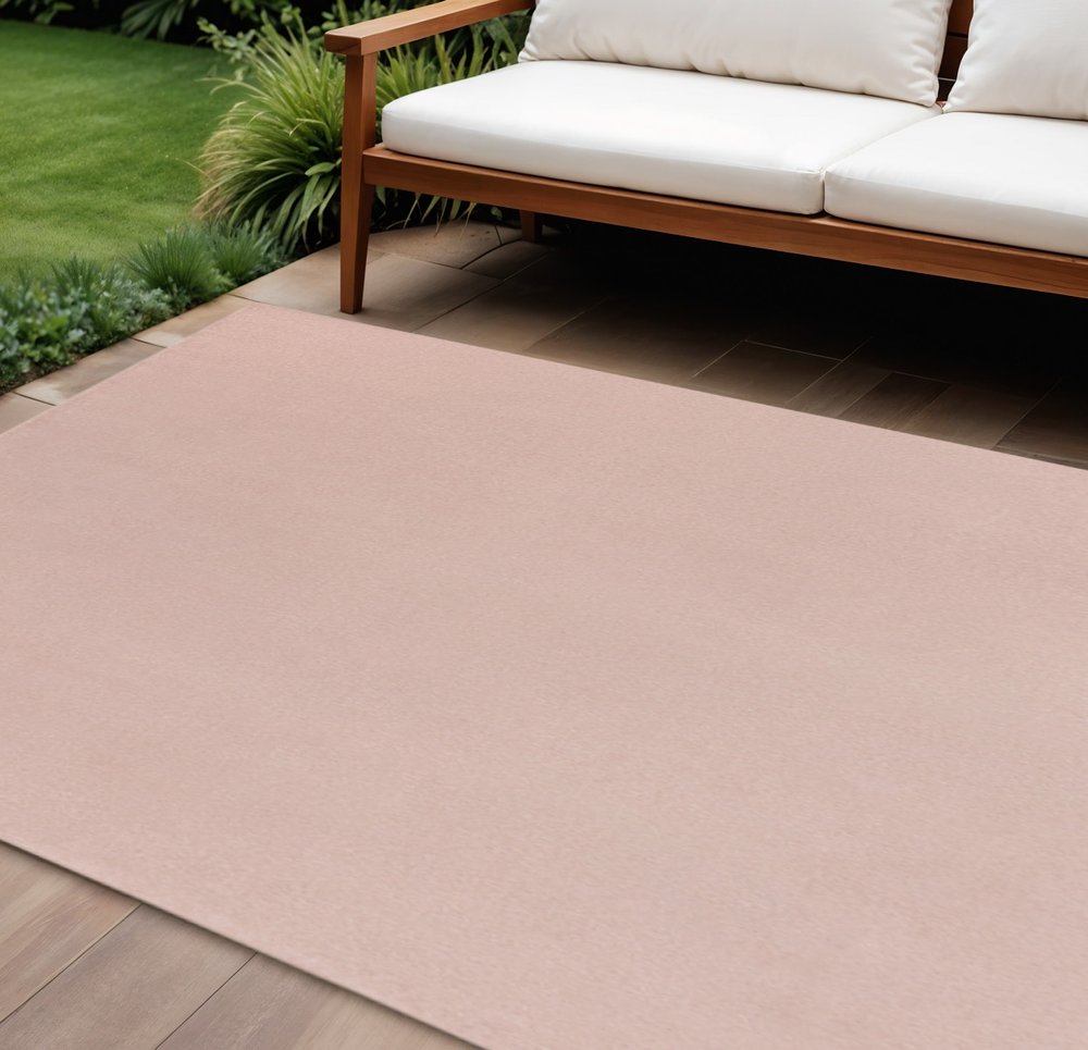 6' X 9' Pink Indoor Outdoor Area Rug — view 1