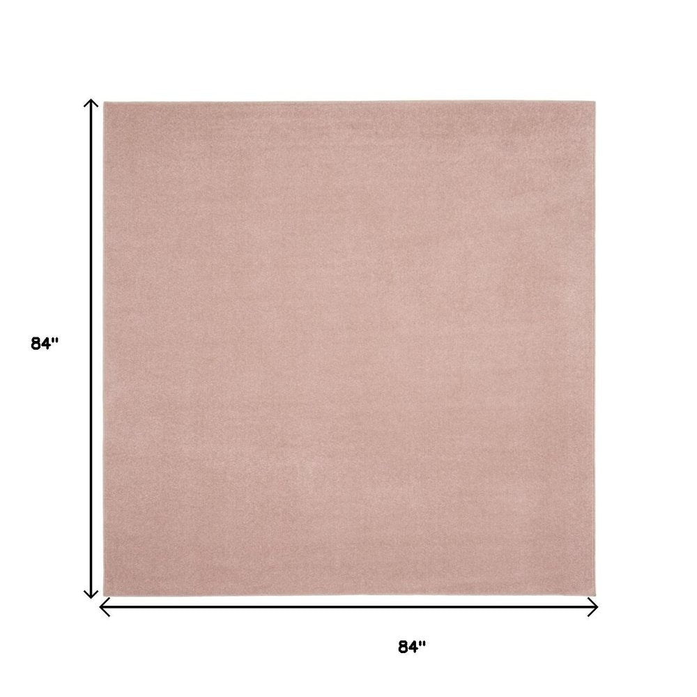 7' Pink Square Indoor Outdoor Area Rug HomeRoots