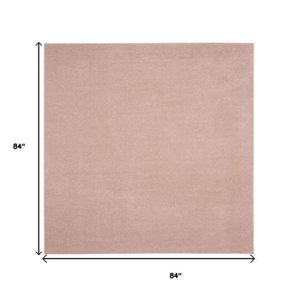 7' Pink Square Indoor Outdoor Area Rug HomeRoots