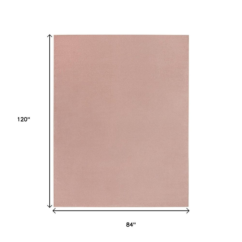 7' X 10' Pink Indoor Outdoor Area Rug — view 3