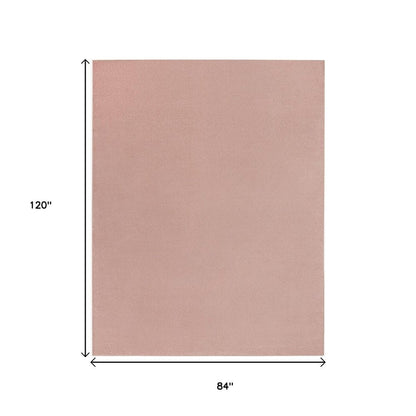 7' X 10' Pink Indoor Outdoor Area Rug