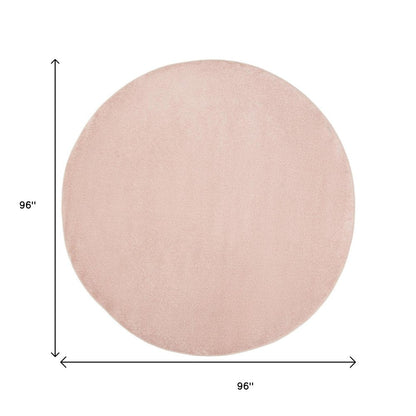 8' X 8' Pink Round Indoor Outdoor Area Rug HomeRoots