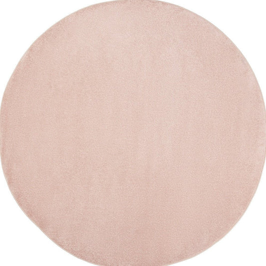 8' X 8' Pink Round Indoor Outdoor Area Rug