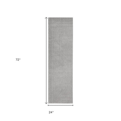 6' Gray Indoor Outdoor Runner Rug