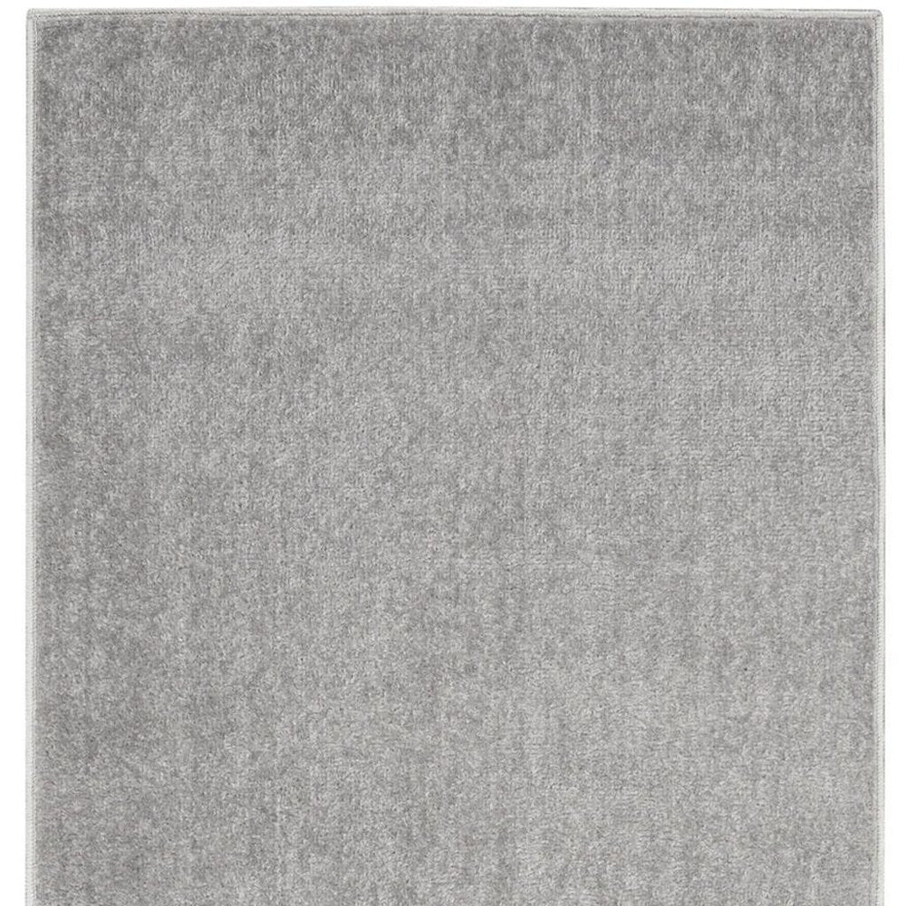 10' Gray Indoor Outdoor Runner Rug