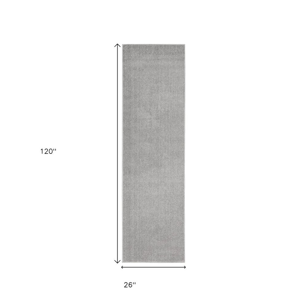 10' Gray Indoor Outdoor Runner Rug — view 4