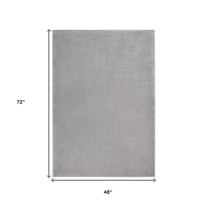 4' X 6' Gray Indoor Outdoor Area Rug HomeRoots