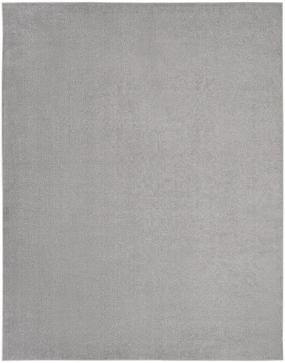 9' X 12' Silver Grey Non Skid Indoor Outdoor Area Rug